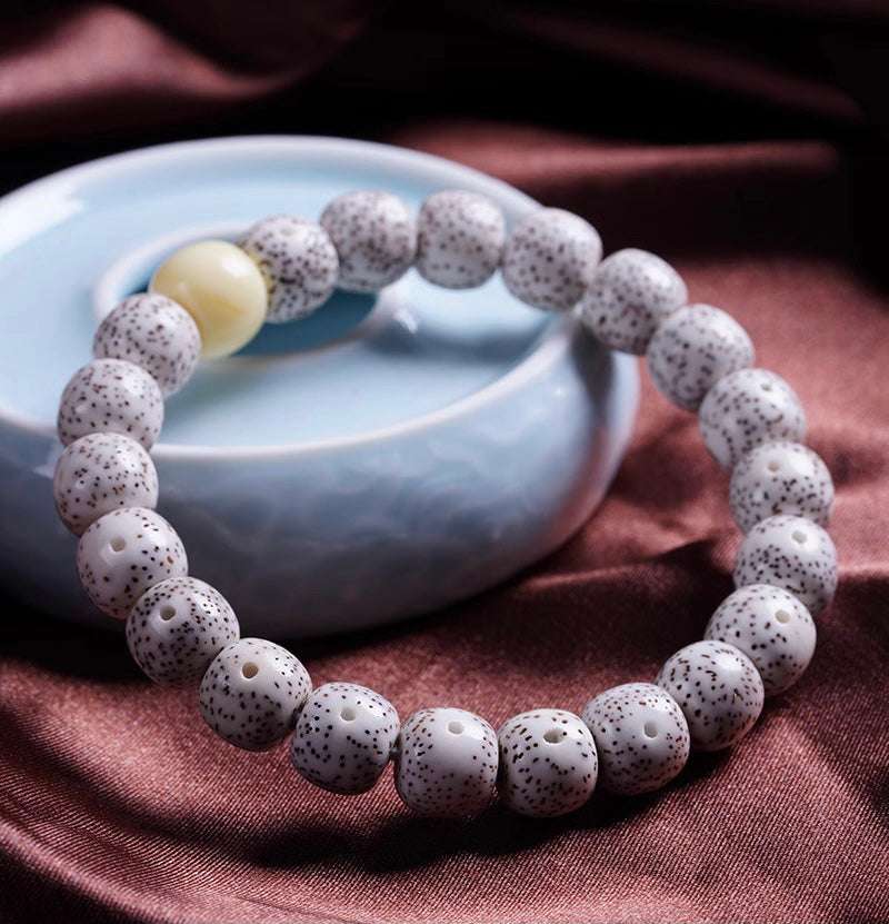 Handmade Bracelet Feng Shui Wealth Lucky Charm Spiritual Energy Crystal Protection Amulet Clear Moon, Sparse Stars, Large Blank Space, Unisex Buddhist Bead Jewelry - Oriental Culture Shop