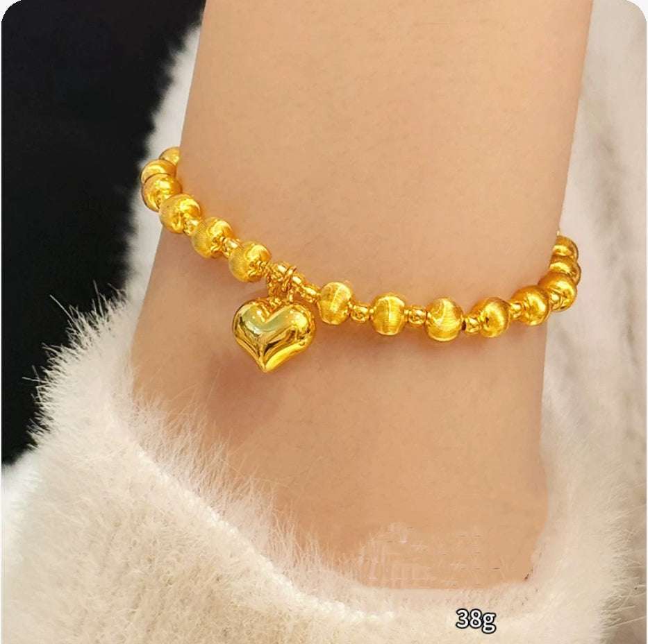 Cat's Eye Gold Adjustable Bracelet - Meaningful Gift for Her with Lucky Clover & Stress-Relief Benefits - Oriental Culture Shop