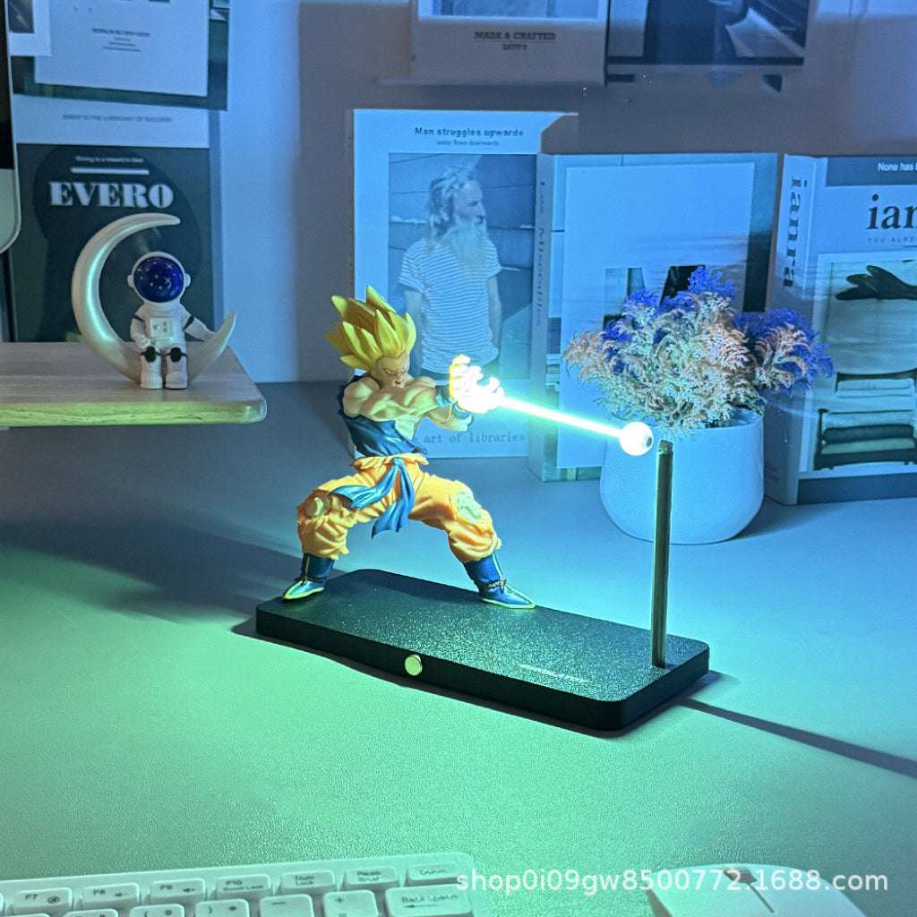 Dragon Ball Z - Inspired Goku Kamehameha Magnetic Atmosphere Lamp Model Decoration