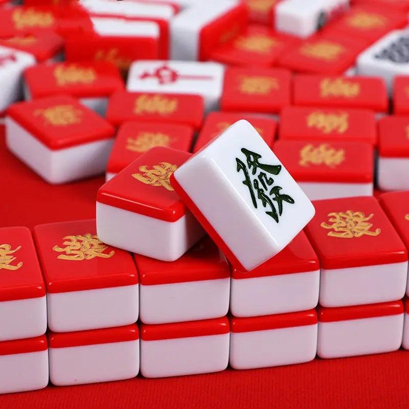 Popular Mahjong Set for All Ages, Multi-Player Entertainment, with Eye-Catching Tiles & Easy-to-Use Rules - Oriental Culture Shop