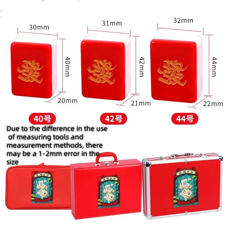 Popular Mahjong Set for All Ages, Multi-Player Entertainment, with Eye-Catching Tiles & Easy-to-Use Rules - Oriental Culture Shop