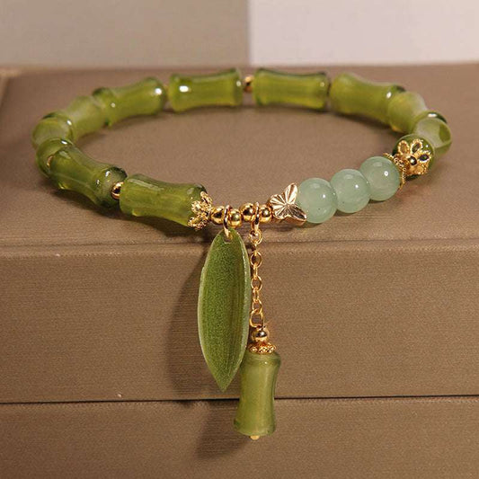 The Swaying Bamboo | A Jade Bracelet with Five - Element Power, a Lucky Charm for Fire - Element People
