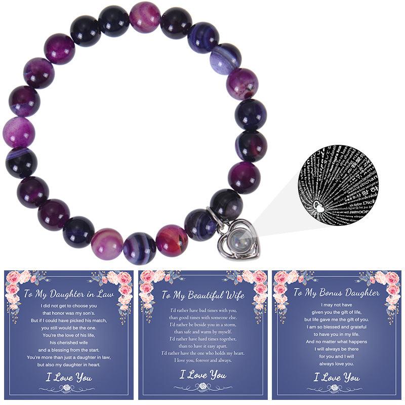 Bracelet, Say I Love You in one hundred languages, projection ore handmade, for moms, wives, daughters, sisters, etc. - Oriental Culture Shop