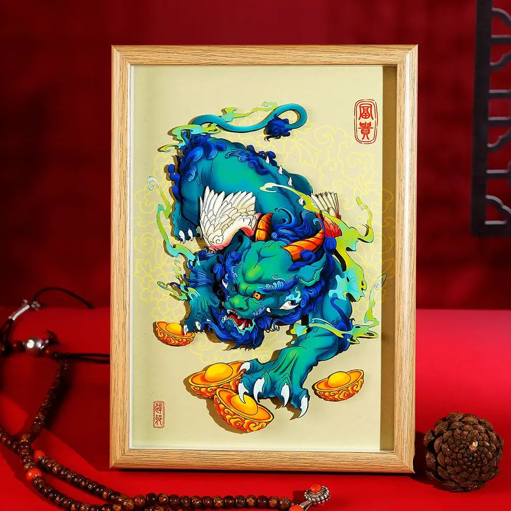 Chinese traditional paper carving handicrafts three-dimensional handwork Oriental Culture Shop