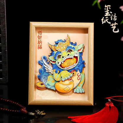 Chinese traditional paper carving handicrafts three-dimensional handwork Oriental Culture Shop