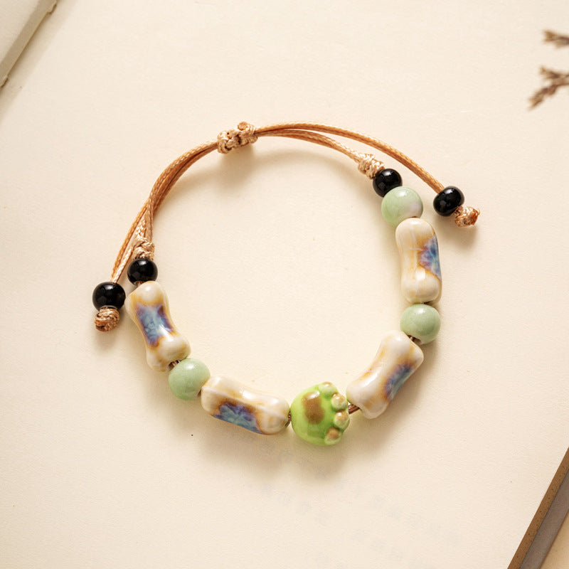 Handgefertigte Feng-Shui-Armbänder aus Keramik aus Jingdezhen – Glück bringender, stilvoller Schmuck