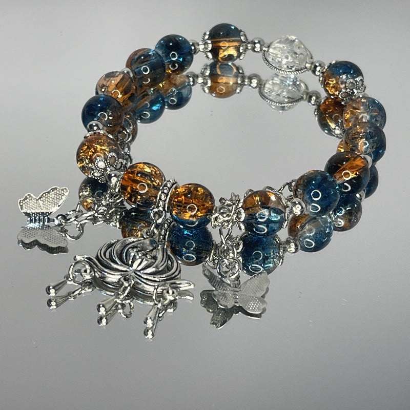 18K Gold Plated Silver Galaxy Star Charm Bracelet Galactic star - Oriental Culture Shop