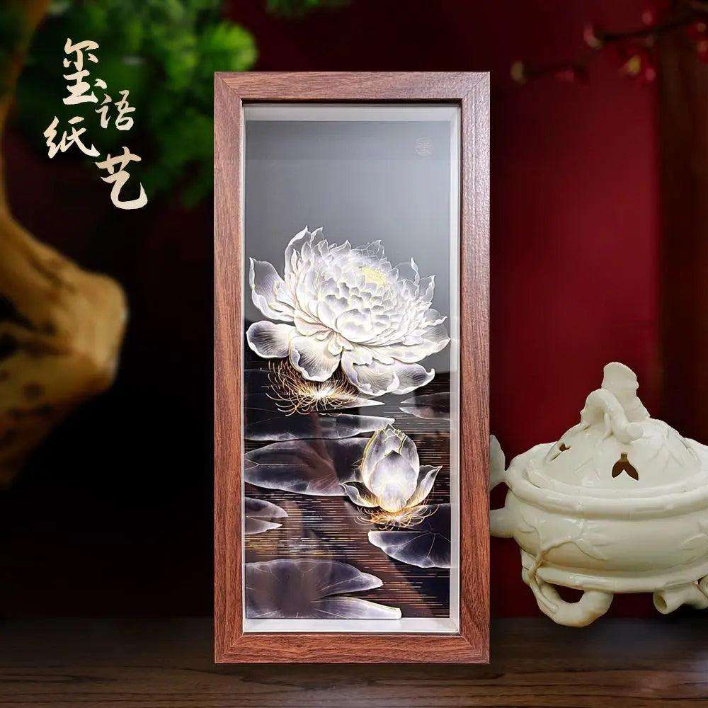 Paper carving Hand-cut art 3D three-dimensional decoration - Oriental Culture Shop