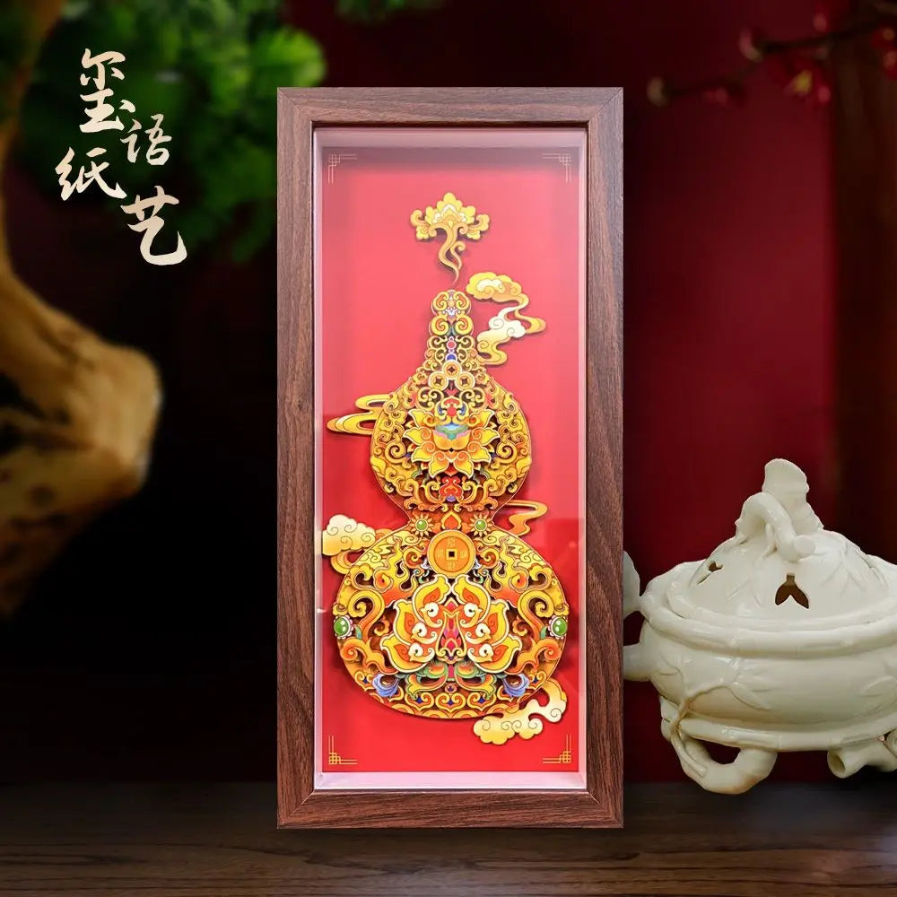 Hand-cut art 3D three-dimensional decoration Oriental Culture Shop