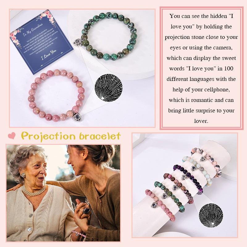 Bracelet, Say I Love You in one hundred languages, projection ore handmade, for moms, wives, daughters, sisters, etc. - Oriental Culture Shop