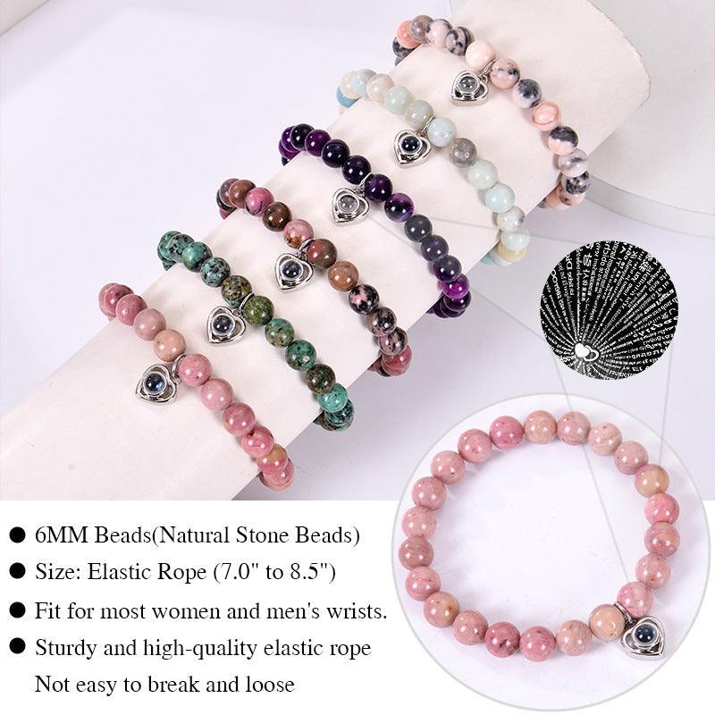 Bracelet, Say I Love You in one hundred languages, projection ore handmade, for moms, wives, daughters, sisters, etc. - Oriental Culture Shop