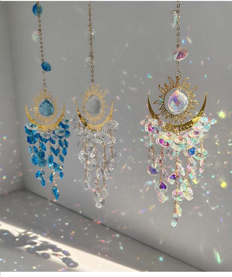 Shimmering Crystal Dreamcatcher Sun Catcher Hanging Decoration for Couples - Oriental Culture Shop