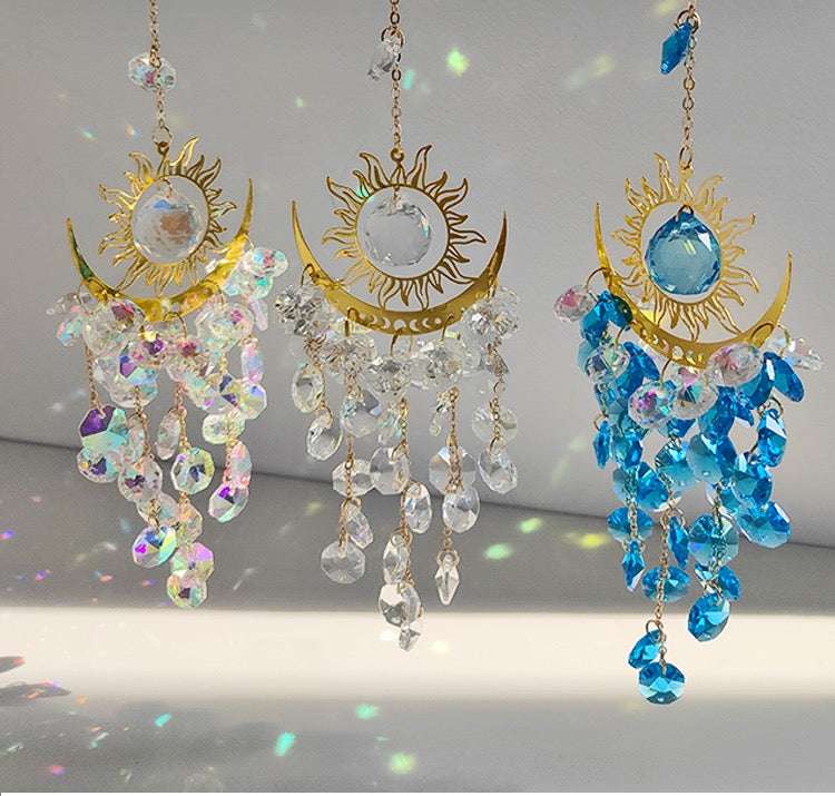 Shimmering Crystal Dreamcatcher Sun Catcher Hanging Decoration for Couples - Oriental Culture Shop
