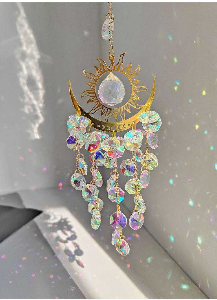 Shimmering Crystal Dreamcatcher Sun Catcher Hanging Decoration for Couples - Oriental Culture Shop