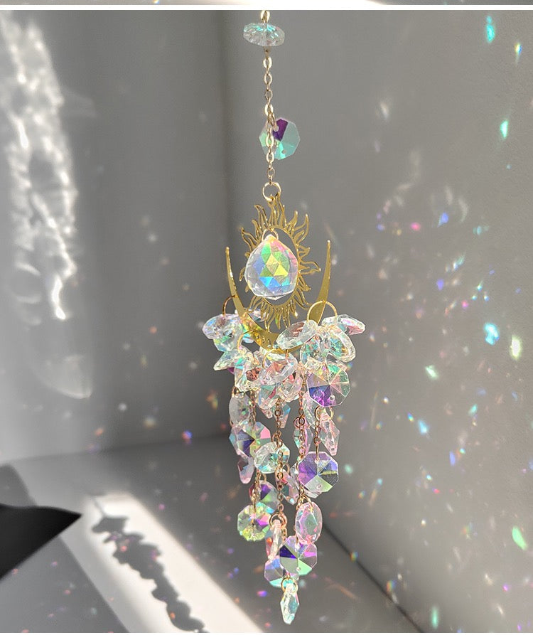 Shimmering Crystal Dreamcatcher Sun Catcher Hanging Decoration for Couples - Oriental Culture Shop