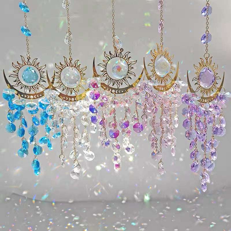 Shimmering Crystal Dreamcatcher Sun Catcher Hanging Decoration for Couples - Oriental Culture Shop