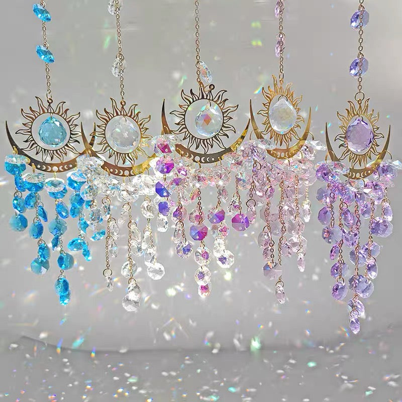 Shimmering Crystal Dreamcatcher Sun Catcher Hanging Decoration for Couples