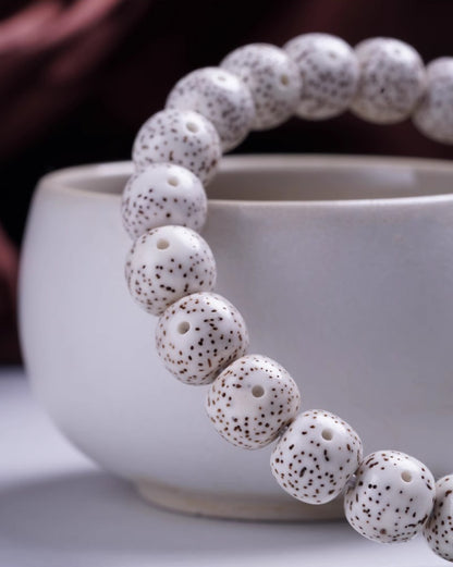 High - Density Hainan Xingyue Bodhi Beads Bracelet - Clear Moon, Sparse Stars, Large Blank Space, Unisex Buddhist Bead Jewelry