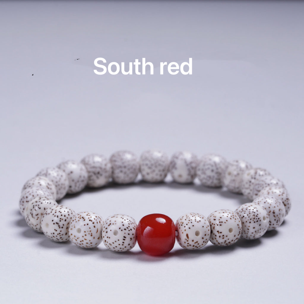 High - Density Hainan Xingyue Bodhi Beads Bracelet - Clear Moon, Sparse Stars, Large Blank Space, Unisex Buddhist Bead Jewelry