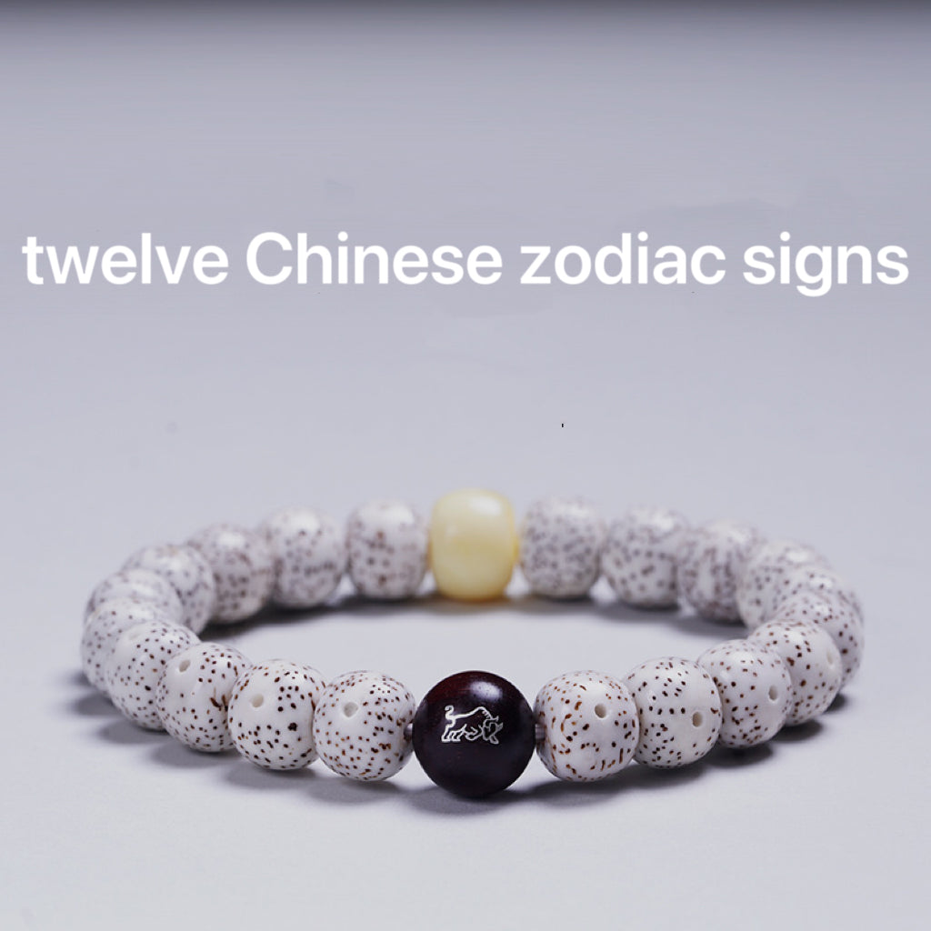 Handmade Bracelet Feng Shui Wealth Lucky Charm Spiritual Energy Crystal Protection Amulet Clear Moon, Sparse Stars, Large Blank Space, Unisex Buddhist Bead Jewelry - Oriental Culture Shop