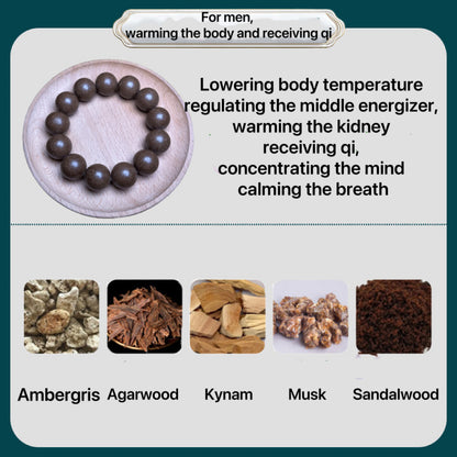 Ancient Handmade herbal medicine bracelet Incense Beads with Multiple Efficacy: Sleep Aid, Stress Relief & Emotional Stability