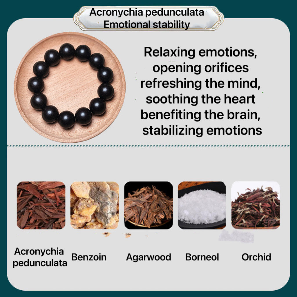 Ancient Handmade herbal medicine bracelet Incense Beads with Multiple Efficacy: Sleep Aid, Stress Relief & Emotional Stability