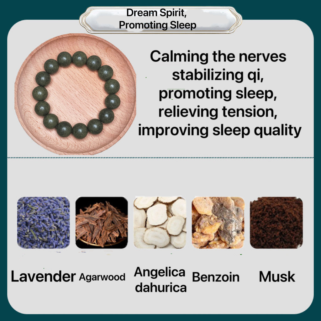 Ancient Handmade herbal medicine bracelet Incense Beads with Multiple Efficacy: Sleep Aid, Stress Relief & Emotional Stability