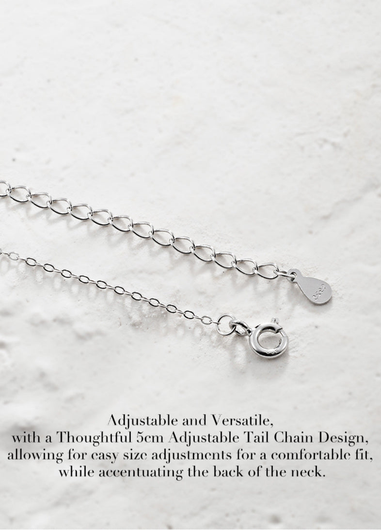 Double-Way Clover & Heart Necklace for girls Women – Convertible Elegance S925 Sterling Silver 🌟 - Oriental Culture Shop