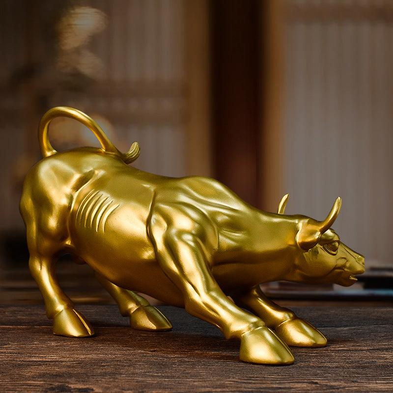 Sculpture, large Taurus resin crafts. Town house study home office desktop wine cabinet decoration fortune - Oriental Culture Shop