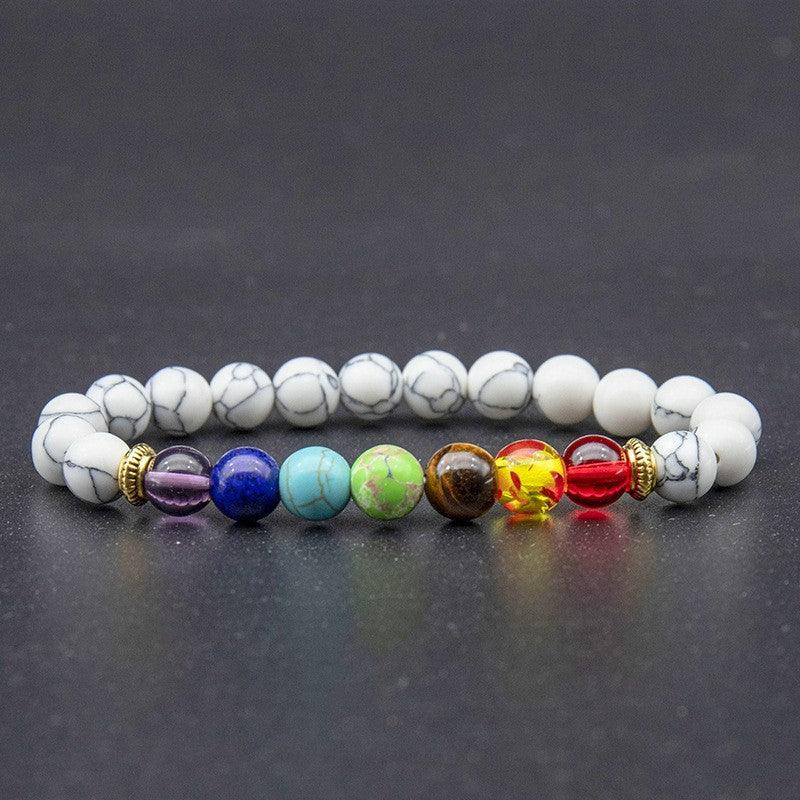 Colorful natural volcano handmade beaded natural tiger eye stone bracelet, which contains the properties of fire and earth - Oriental Culture Shop