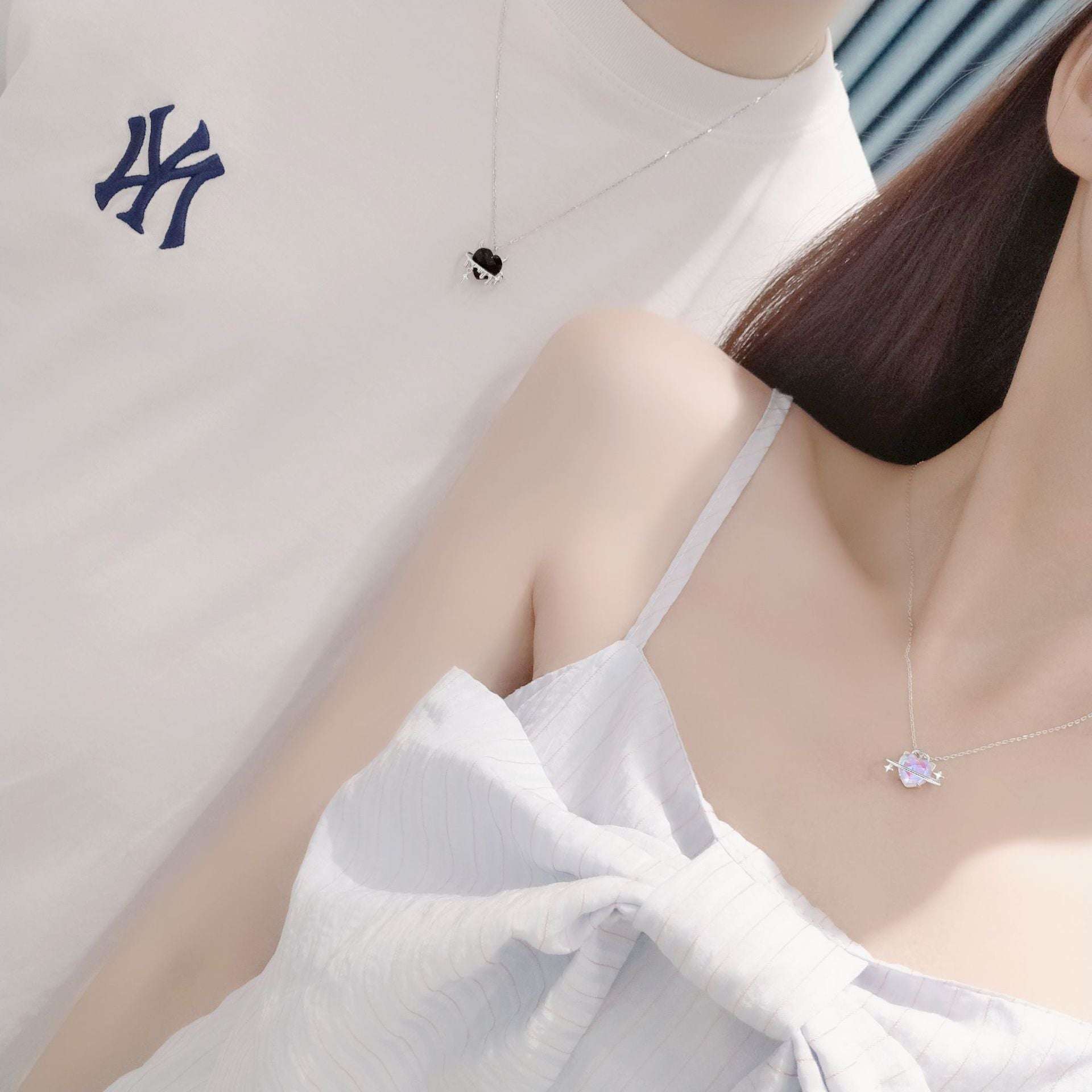 💖925 Silver Angel and Devil Necklace  A Unique and Romantic Emotional Bond