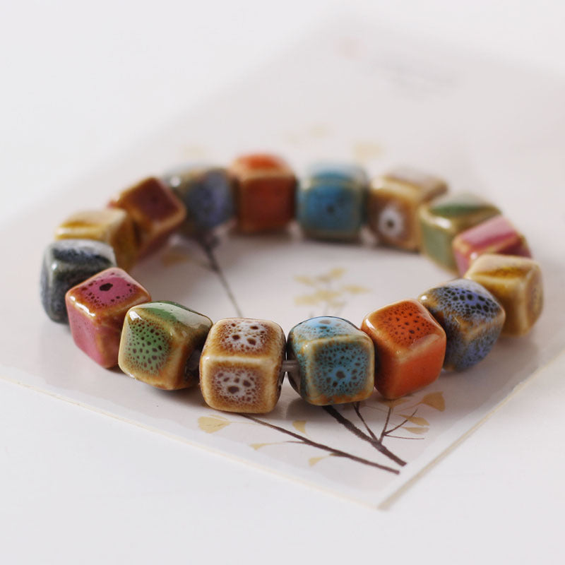 Handgefertigte Feng-Shui-Armbänder aus Keramik aus Jingdezhen – Glück bringender, stilvoller Schmuck