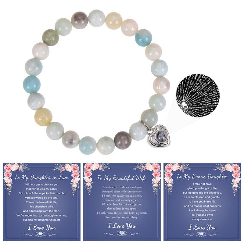 Bracelet, Say I Love You in one hundred languages, projection ore handmade, for moms, wives, daughters, sisters, etc. - Oriental Culture Shop
