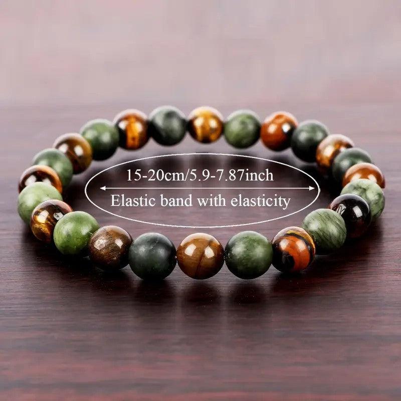 Bohemian bracelet Tiger Eye Stone bracelet - jewelry, symbol of wealth, with wind spa healing function. - Oriental Culture Shop