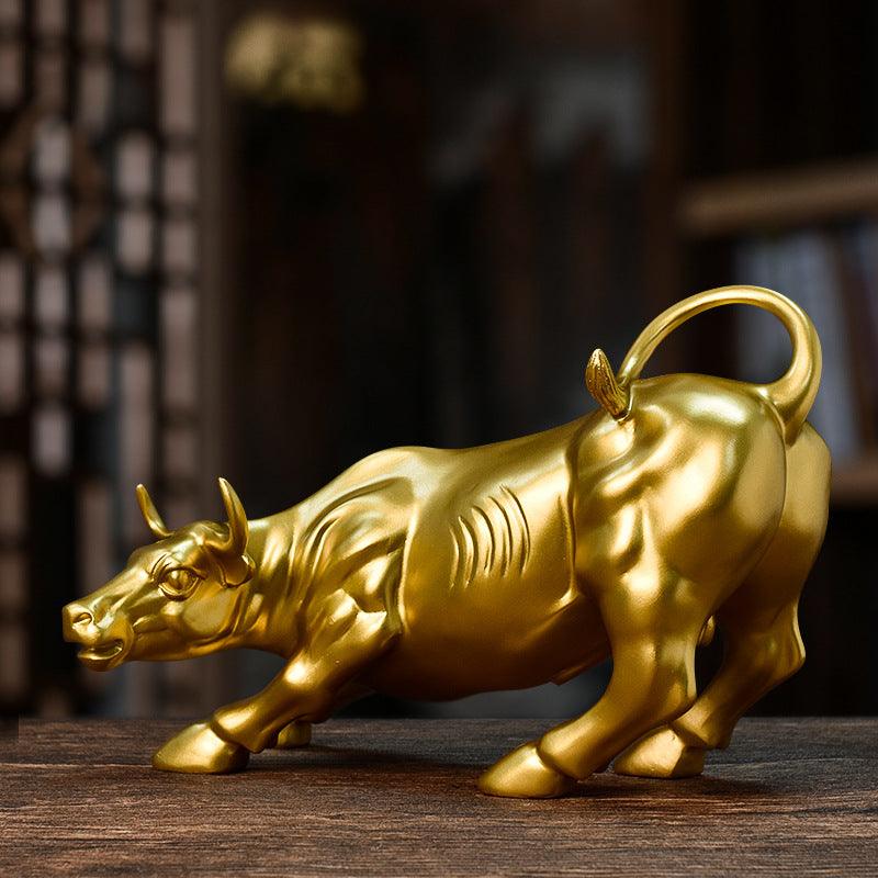 Sculpture, large Taurus resin crafts. Town house study home office desktop wine cabinet decoration fortune - Oriental Culture Shop