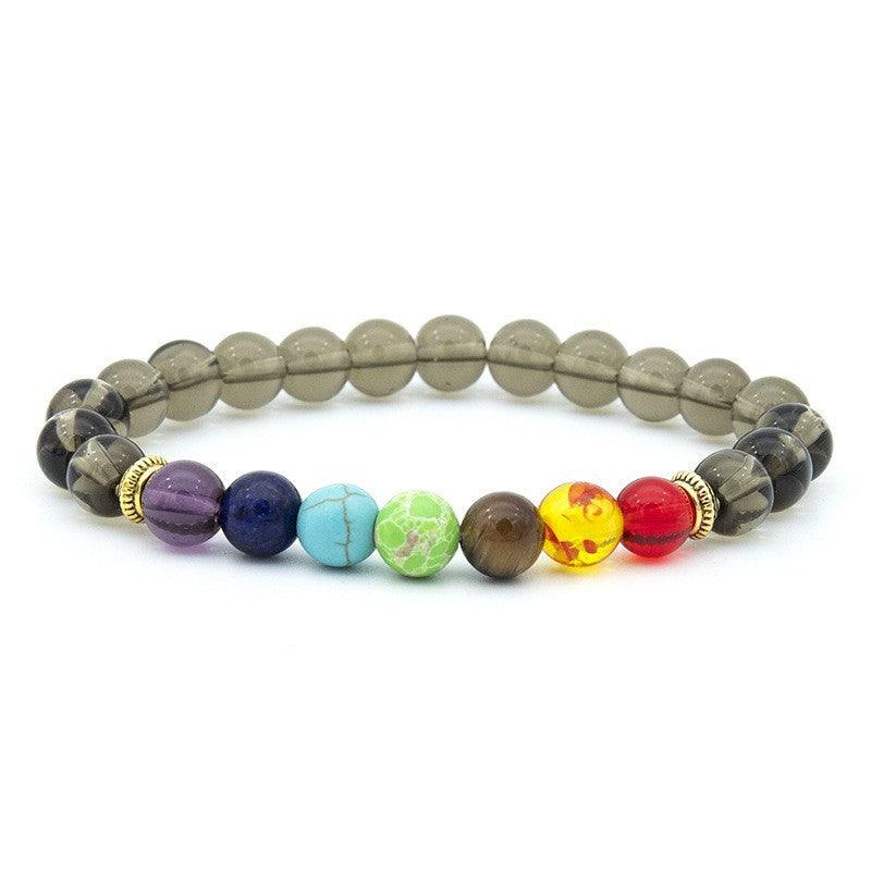 Colorful natural volcano handmade beaded natural tiger eye stone bracelet, which contains the properties of fire and earth - Oriental Culture Shop