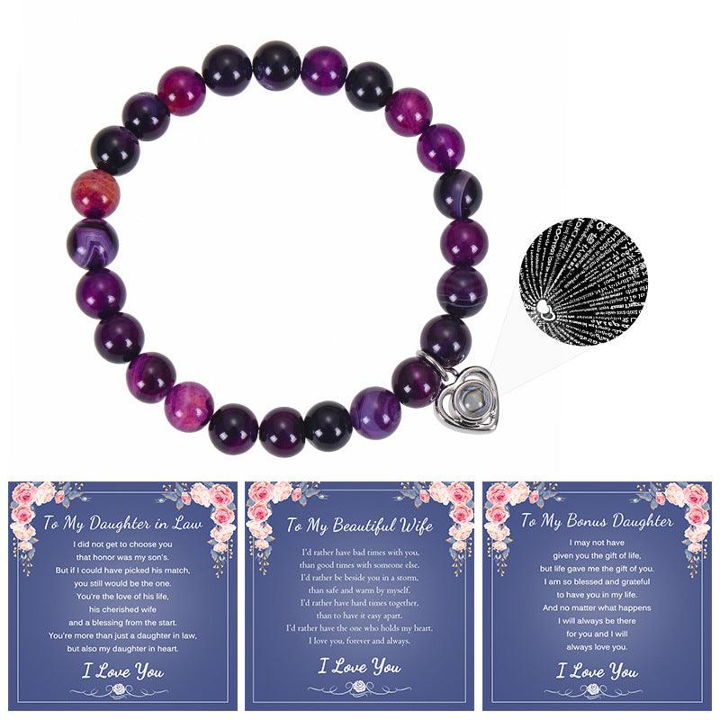 Bracelet, Say I Love You in one hundred languages, projection ore handmade, for moms, wives, daughters, sisters, etc. - Oriental Culture Shop