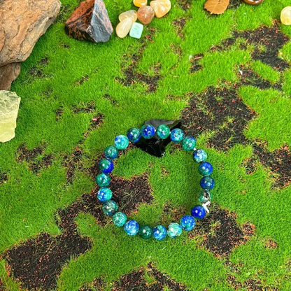 Lapis lazuli bracelet natural stone, symbolizing wisdom and spiritual enlightenment. It also has healing properties. Oriental Culture Shop