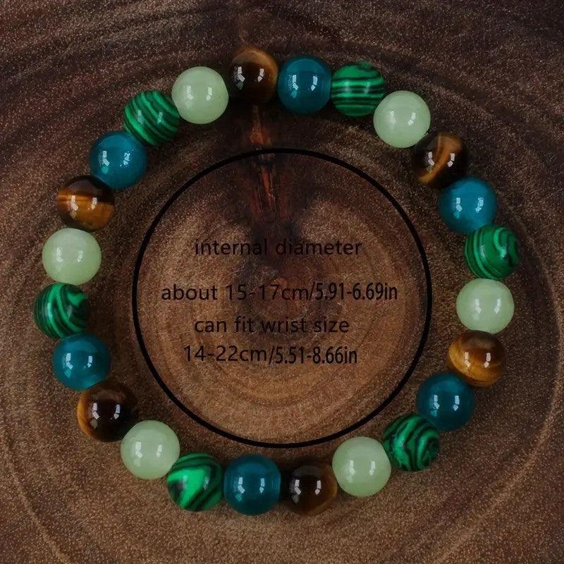 Handmade Bracelet Feng Shui Wealth Lucky Charm Spiritual Energy Crystal Protection Amulet Good Fortune Zodiac Bead , healing function! Feng Shui recommended.for fire life style and woodr life style - Oriental Culture Shop