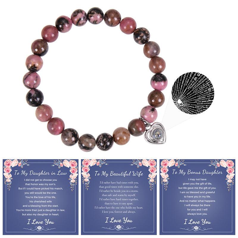 Bracelet, Say I Love You in one hundred languages, projection ore handmade, for moms, wives, daughters, sisters, etc. - Oriental Culture Shop