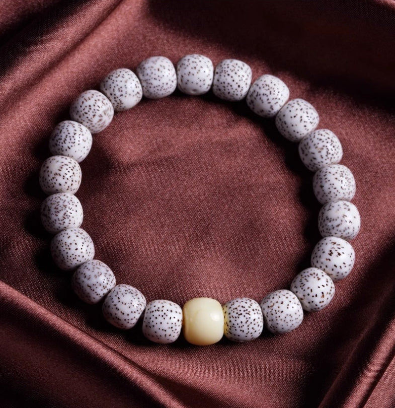 High - Density Hainan Xingyue Bodhi Beads Bracelet - Clear Moon, Sparse Stars, Large Blank Space, Unisex Buddhist Bead Jewelry