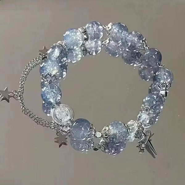 18K Gold Plated Silver Galaxy Star Charm Bracelet Galactic star - Oriental Culture Shop