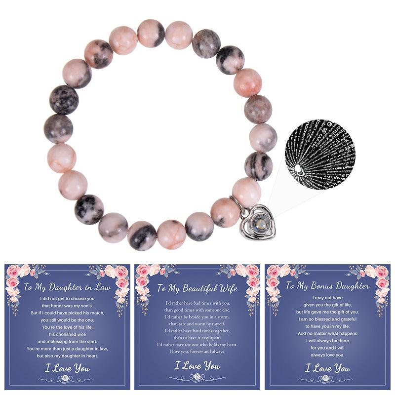 Bracelet, Say I Love You in one hundred languages, projection ore handmade, for moms, wives, daughters, sisters, etc. - Oriental Culture Shop