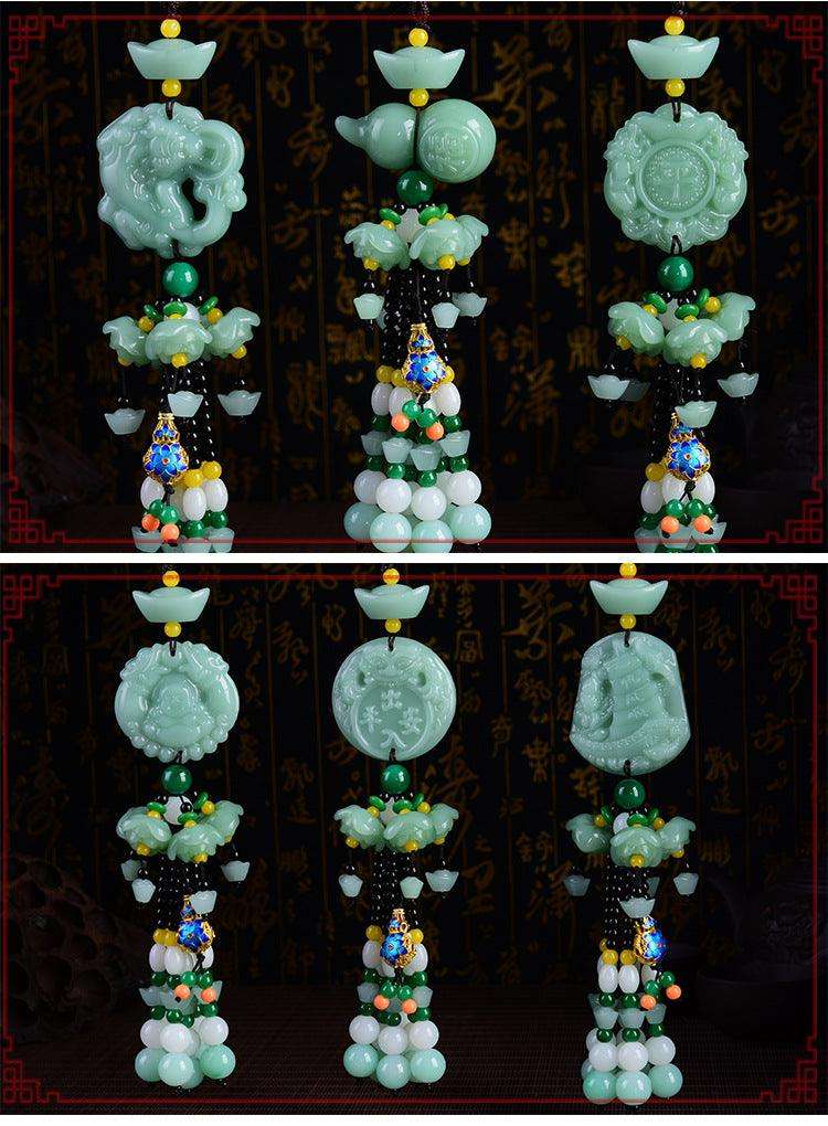 Car rearview mirror pendant, ——peace symbol, bless peace, reduce driving fatigue. - Oriental Culture Shop