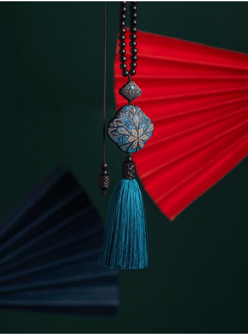 2025 New Premium Handmade Clover Car Safety Amulet Hanging Decoration for Secure Trips - Oriental Culture Shop