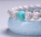 Handmade Bracelet Feng Shui Wealth Lucky Charm Spiritual Energy Crystal Protection Amulet Clear Moon, Sparse Stars, Large Blank Space, Unisex Buddhist Bead Jewelry - Oriental Culture Shop