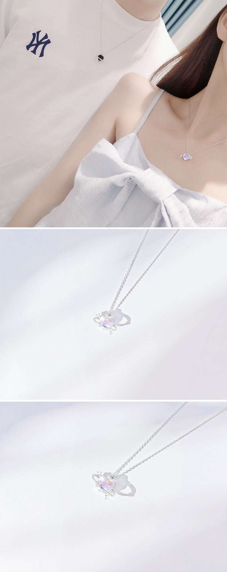 💖925 Silver Angel and Devil Necklace  A Unique and Romantic Emotional Bond