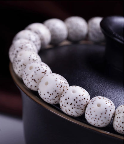 High - Density Hainan Xingyue Bodhi Beads Bracelet - Clear Moon, Sparse Stars, Large Blank Space, Unisex Buddhist Bead Jewelry