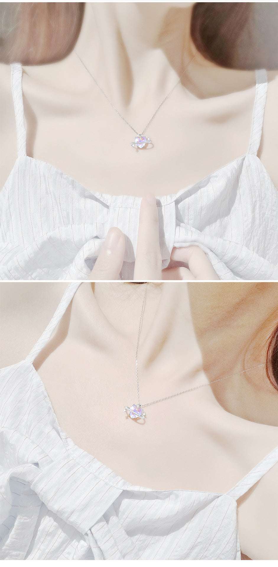 💖925 Silver Angel and Devil Necklace  A Unique and Romantic Emotional Bond