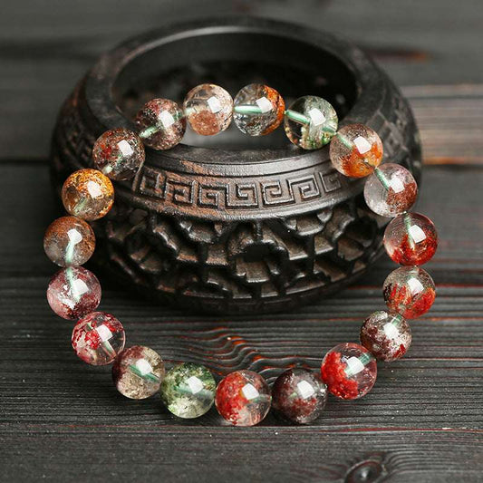 Wealth - Accumulating Green Phantom Single - Loop Bracelet! Four Seasons & Multicolor Phantom Lovers' Style with Basin Design - Oriental Culture Shop
